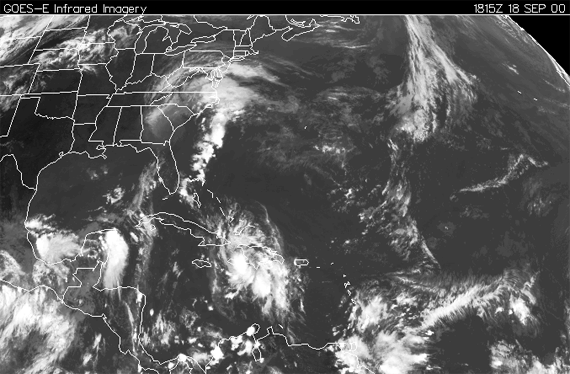 Image showing the Eastern United States on September 18, 2000.  Please have someone assist you with this.